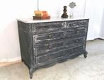 Grote Antieke Stoere ladekast in zware eik B 130 H 86 D 61, Antiek en Kunst, Ophalen