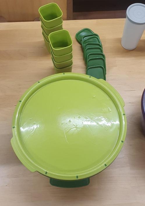 Tupperware, Huis en Inrichting, Keuken | Tupperware, Gebruikt, Blauw, Geel, Groen, Wit, Paars, Ophalen