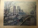 2 kaders met de Notre Dame in Parijs nog in de goeie staat, Antiek en Kunst, Ophalen