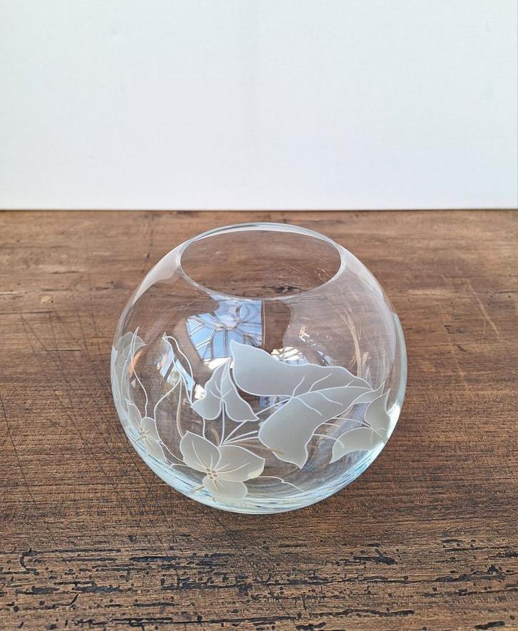 Vintage kogelvaas kristallerie Zwiesel, Antiek en Kunst, Antiek | Glaswerk en Kristal, Ophalen of Verzenden