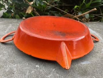 ANCIENNE POÊLE EN ÉMAIL VINTAGE., Enlèvement ou Envoi
