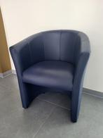 Horeca Fauteuil Blauw, Ophalen, Minder dan 75 cm, 50 tot 75 cm, Kunstleer