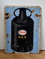 Emaille reclamebord bord Esso garage automobilia antiek, Verzamelen, Ophalen of Verzenden, Nieuw, Reclamebord