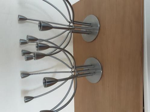 Twee 8-armige kandelaars, Huis en Inrichting, Woonaccessoires | Kandelaars en Kaarsen, Zo goed als nieuw, Kandelaar, 25 tot 50 cm