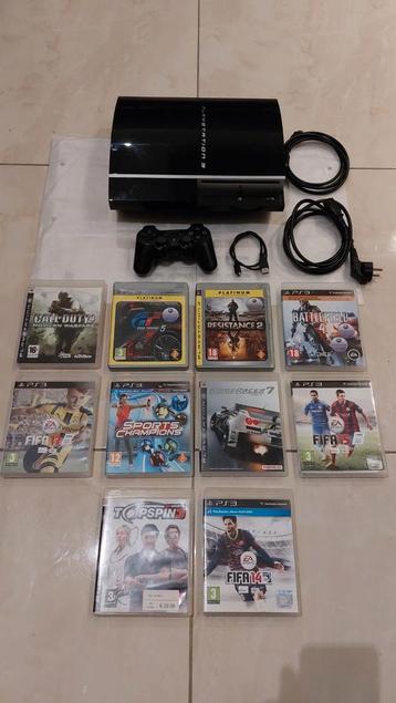 Playstation 3 Fat en très bonne état Complet avec jeux, Enlèvement ou Envoi, Comme neuf, Avec jeux