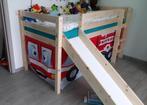 Halfhoogslaper met glijbaan Astrid met bedtent Fire Truck -, Ophalen, Zo goed als nieuw, Halfhoogslaper