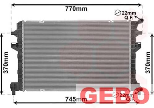 Volkswagen Golf 7 1.0 TSI radiateur Watergekoelde Intercoole, Auto-onderdelen, Motor en Toebehoren, Volkswagen, Nieuw, Ophalen of Verzenden