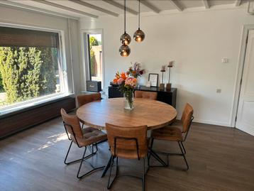 Ronde tafel - mangohout - 150 cm beschikbaar voor biedingen