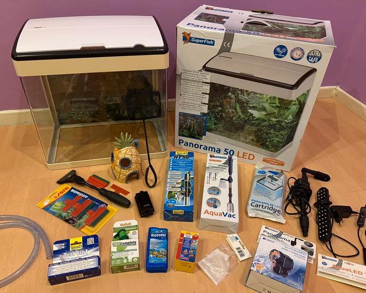 Aquarium pack - 50 liter - waarde 260€!, Dieren en Toebehoren, Vissen | Aquaria en Toebehoren, Zo goed als nieuw, Ophalen