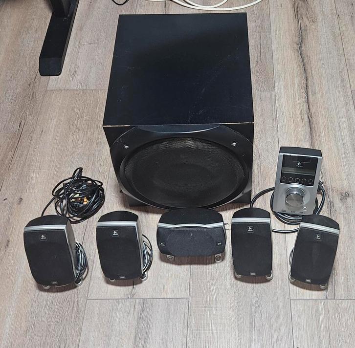 Logitech Z-5500 5.1 surround sound speaker system, Audio, Tv en Foto, Home Cinema-sets, Gebruikt, 5.1-systeem, Overige merken