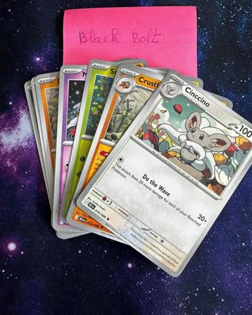 20 pokemon kaarten van de reeks Black Bolt beschikbaar voor biedingen