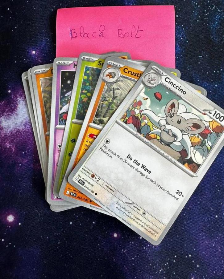 20 pokemon kaarten van de reeks Black Bolt, Hobby en Vrije tijd, Verzamelkaartspellen | Pokémon, Zo goed als nieuw, Meerdere kaarten