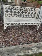 PRACHTIGE GEPATINEERDE GIETIJZEREN TUINBANK, Ophalen, Gebruikt, Overige materialen