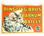 1945 Ringling Bros and Barnum & Bailey Circus Poster, Reclame, Rechthoekig Liggend, Gebruikt, Ophalen of Verzenden