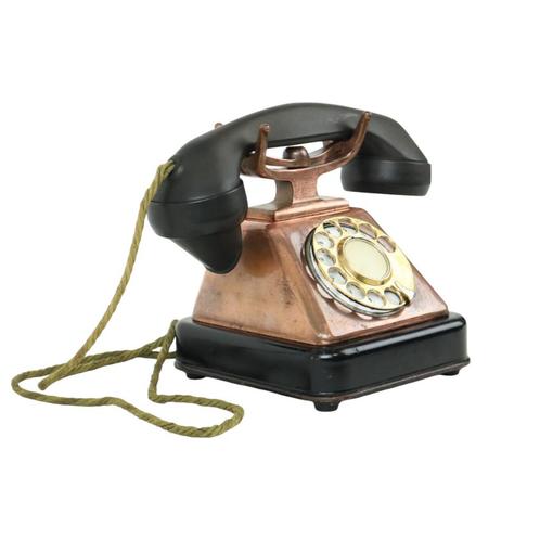 Oude Draaischijf Telefoon Rood Koper Bakeliet KTAS Jaren 30, Telecommunicatie, Vaste telefoons | Niet Draadloos, Gebruikt, Bakeliet
