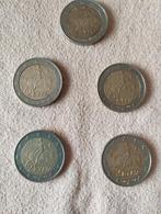 5 zeldzame Griekse 2 euro munten, 2 euro, Setje, Griekenland, Ophalen