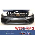 W205 AMG Voorbumper compleet Mercedes C Klasse bumper 2014-2, Gebruikt, Voor, Mercedes-Benz, Ophalen of Verzenden