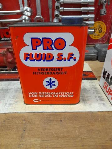 oude lege oliekan pro fluid sf beschikbaar voor biedingen
