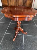 Antiek bijzettafeltje met ingelegd houten blad, Antiek en Kunst, Ophalen