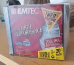 Pack de 20 CD-R Emtec haute performance, Informatique & Logiciels, Disques enregistrables, Enlèvement ou Envoi, Neuf