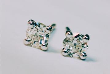 Solitaire gouden oorstekers met diamanten 0,55kt, certificaa beschikbaar voor biedingen