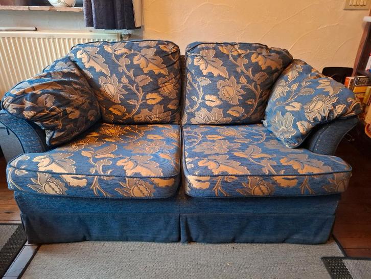 zetel engelse stijl, Huis en Inrichting, Zetels | Zetels, Zo goed als nieuw, Rechte bank, Tweepersoons, Minder dan 150 cm, Stof