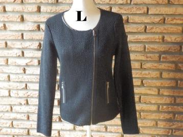 (102)- veste femme t.L  noire - cache cache - beschikbaar voor biedingen
