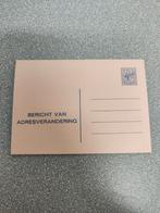 onbeschadigd en ongebruikt: kaartjes adreswijziging, Enlèvement ou Envoi