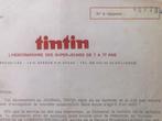 Tintin 1978 documents abonnement - lettre Lombard + Walibi, Livres, Enlèvement, Utilisé, Tintin