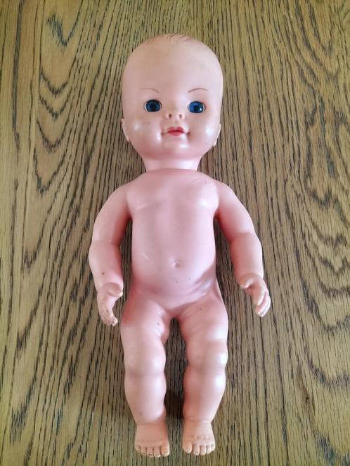 Oude pop Unica Belgium, liggende baby, Verzamelen, Poppen, Gebruikt, Pop, Ophalen of Verzenden