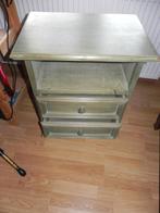 2 Tables de chevet Pins Vert (la paire), Maison & Meubles, Neuf, 45 à 65 cm, Enlèvement, 55 à 70 cm