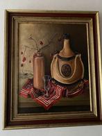 Mooi groot schilderij van bessenjenever, Antiek en Kunst, Kunst | Schilderijen | Klassiek, Ophalen of Verzenden