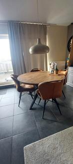 Ronde tafel  met kruispoot 130 cm diameter, Huis en Inrichting, Ophalen, Zo goed als nieuw