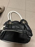 Een zwarte handtas met wit, Handtassen en Accessoires, Tassen | Damestassen, Ophalen, Zo goed als nieuw, Wit, Handtas