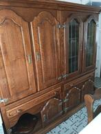 Eikenhouten eetkamer, Huis en Inrichting, Ophalen, Zo goed als nieuw, Brutaliste, 6 tot 8 stoelen