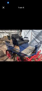 Pony koets enkel en dubbel span, Dieren en Toebehoren, Rijtuigen en Koetsen, Gebruikt, Marathonwagen, Pony