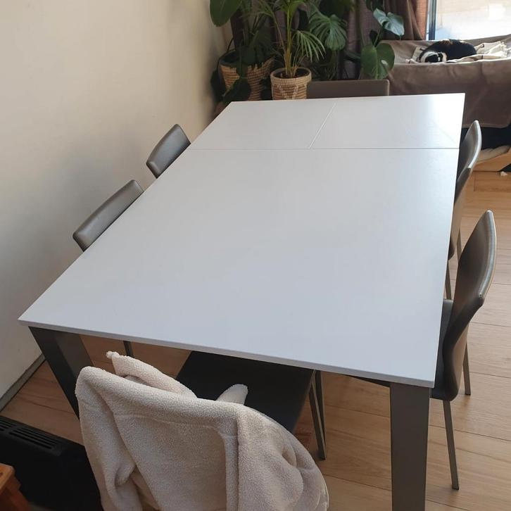 Uitschuifbare eettafel, Huis en Inrichting, Tafels | Eettafels, Ophalen