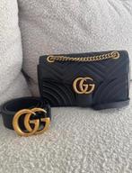 Gucci marmont bag + riem, Handtassen en Accessoires, Ophalen of Verzenden, Zwart