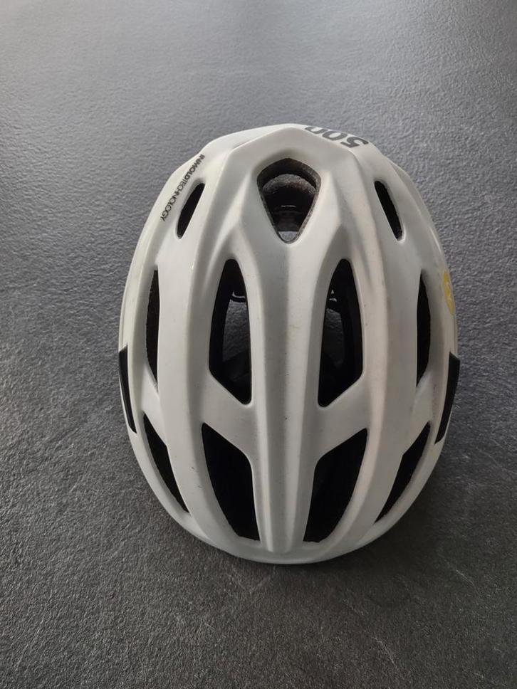 Witte fietshelm kind - Btwin, Fietsen en Brommers, Fietsaccessoires | Fietshelmen, Zo goed als nieuw, Jongen of Meisje, S, Ophalen