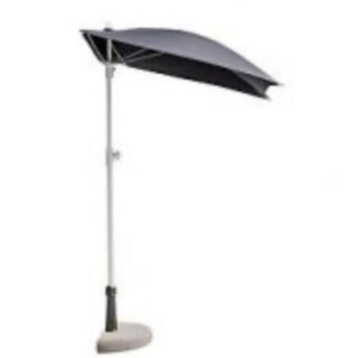 Balkon parasol met voet, Tuin en Terras, Parasols, Zo goed als nieuw, Stokparasol, 1 tot 2 meter, Verstelbaar, Ophalen