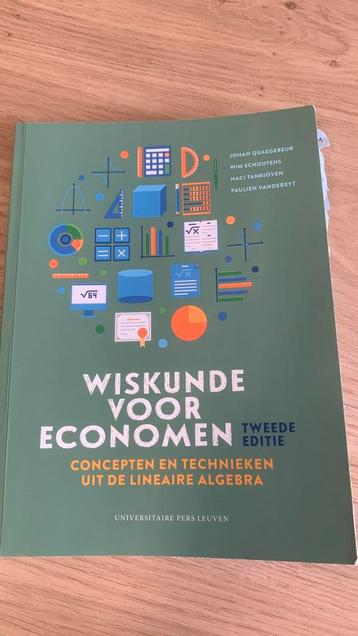 Wiskunde voor economen: concepten en technieken uit de linea beschikbaar voor biedingen