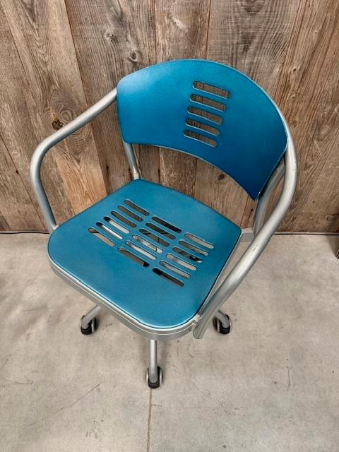 KARTELL DESIGN BUREAUSTOEL MADE IN ITALIA - 6 BESCHIKBAAR, Huis en Inrichting, Bureaustoelen, Gebruikt, Bureaustoel, Blauw, Ophalen of Verzenden