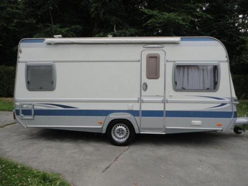 Fendt 470 Platin bj.2005, Caravans en Kamperen, Caravans, Particulier, tot en met 4, Rondzit, Fendt, Vast bed, 4 tot 5 meter, Fietsenrek