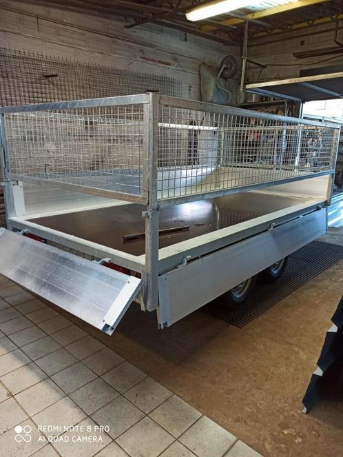 Remorque plateau alu 2.54/1.52 Neuve + grillage!!, Auto diversen, Aanhangers en Bagagewagens, Nieuw, Ophalen