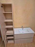 Wastafelkast met hoge kast en spiegelkast, Huis en Inrichting, Badkamer | Badkamermeubels, Ophalen, Zo goed als nieuw, Spiegelkast