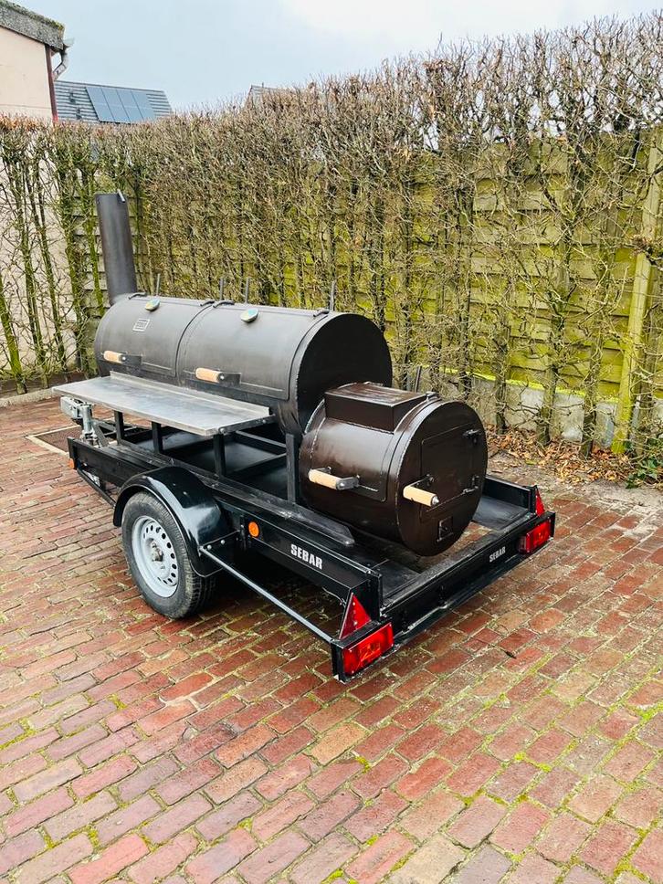 Bbq aanhangwagens Sebar,aanhangwagen voor fiets/, Jardin & Terrasse, Accessoires pour le barbecue, Utilisé, Enlèvement