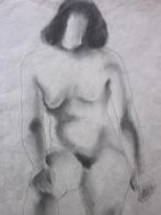 Beau dessin nu féminin signature à identifier 1930 Allemagne, Antiquités & Art, Enlèvement ou Envoi