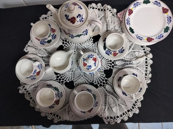 Boch Boerenbondt - Koffieservice voor 6 personen, Antiek en Kunst, Antiek | Servies los, Ophalen of Verzenden