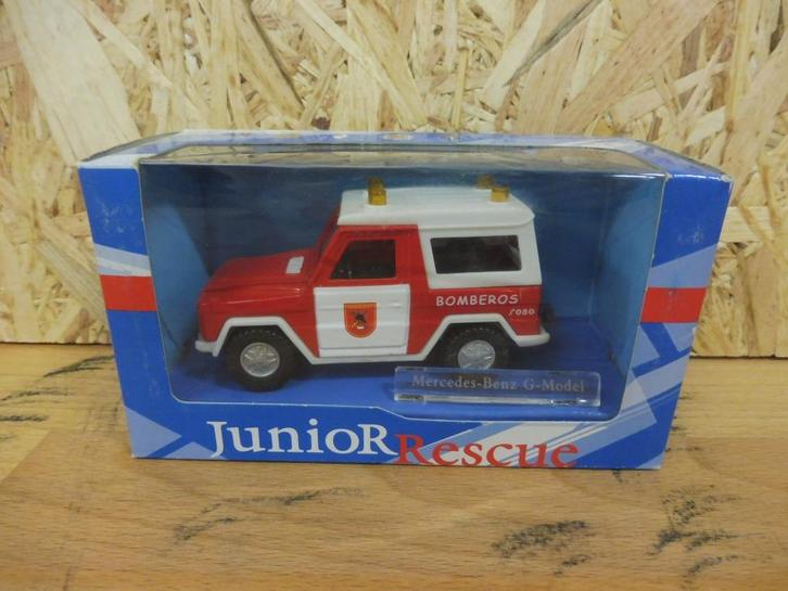 1:43 Cararama Rescue Mercedes Benz G Bomberos brandweer, Hobby en Vrije tijd, Modelauto's | 1:43, Zo goed als nieuw, Auto, Ophalen of Verzenden