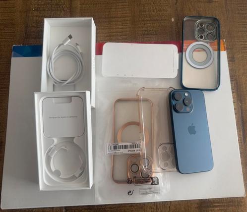 iPhone 15 Pro 128 GB blauw titanium, Telecommunicatie, Mobiele telefoons | Apple iPhone, Zo goed als nieuw, 128 GB, Zonder abonnement